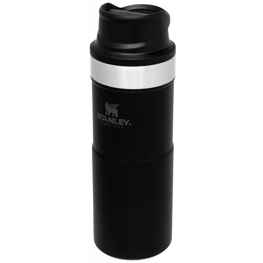 Stanley The Trigger-Action Travel Mug 0,35L Matte Black 10-09848-007 drinkflessen en thermosflessen online bestellen bij Kathmandu Outdoor & Travel