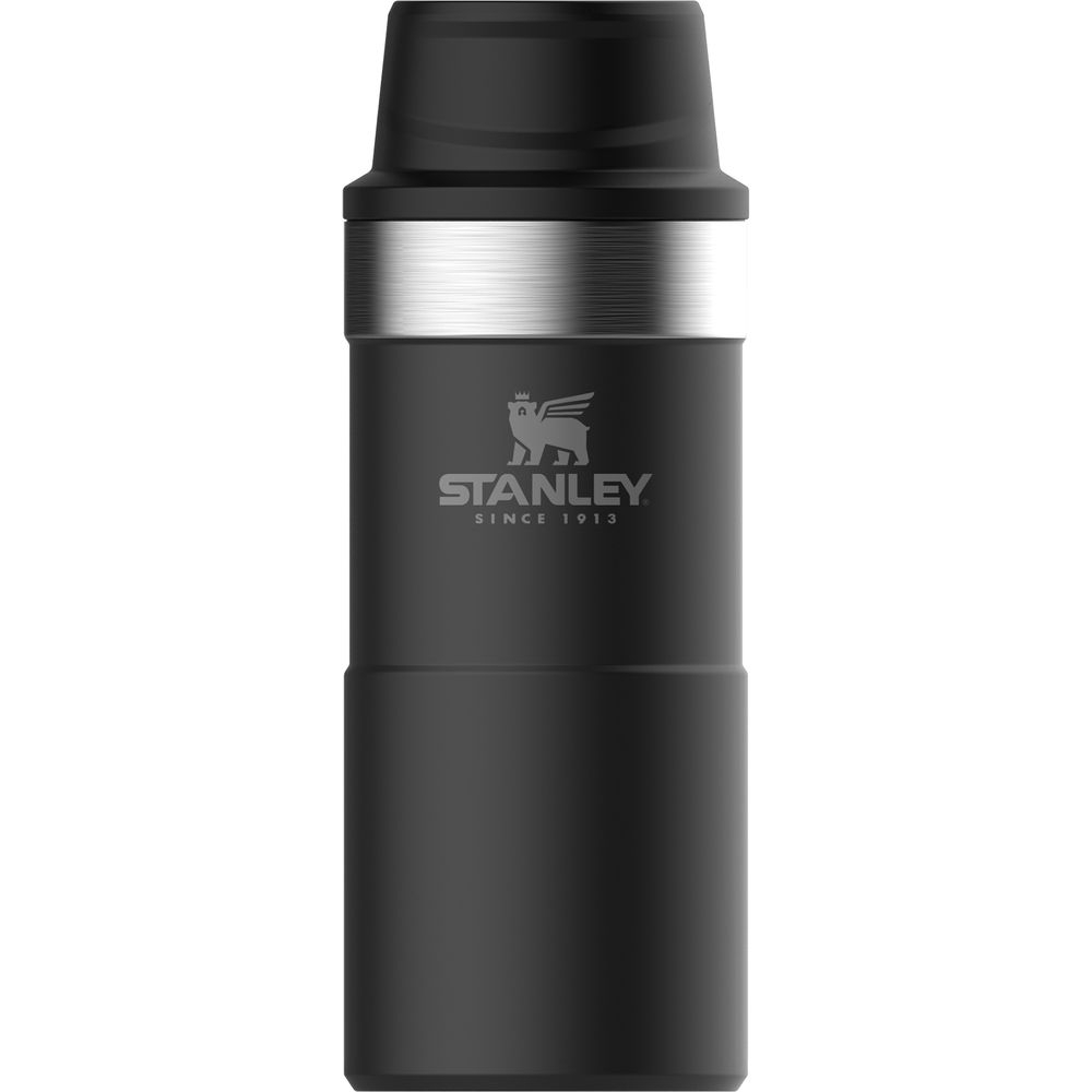 Stanley The Trigger-Action Travel Mug 0,35L Matte Black 10-09848-007 drinkflessen en thermosflessen online bestellen bij Kathmandu Outdoor & Travel