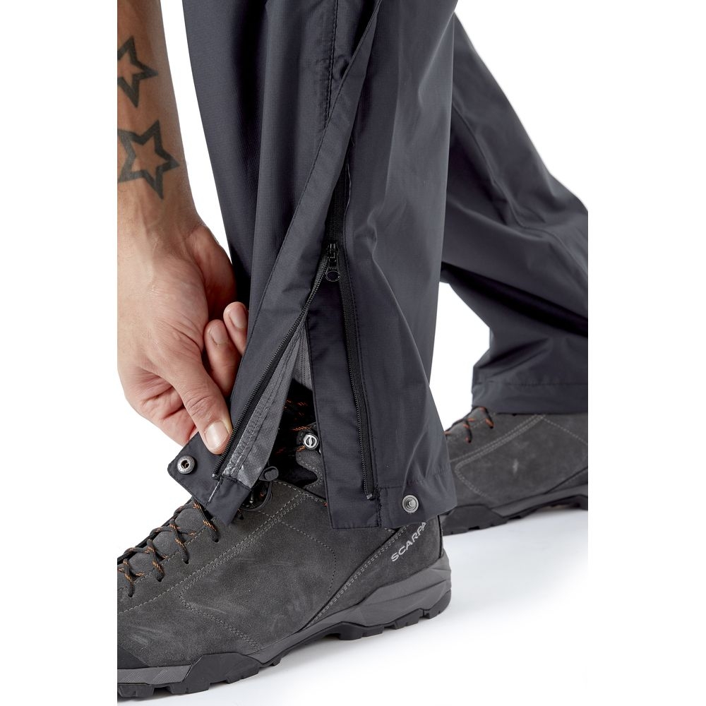 Rab Rab Downpour Eco Pants QWG-84-BL broeken Rab Downpour Eco Pants Black QWG-84-BL broeken online bestellen bij Kathmandu Outdoor & Travel
