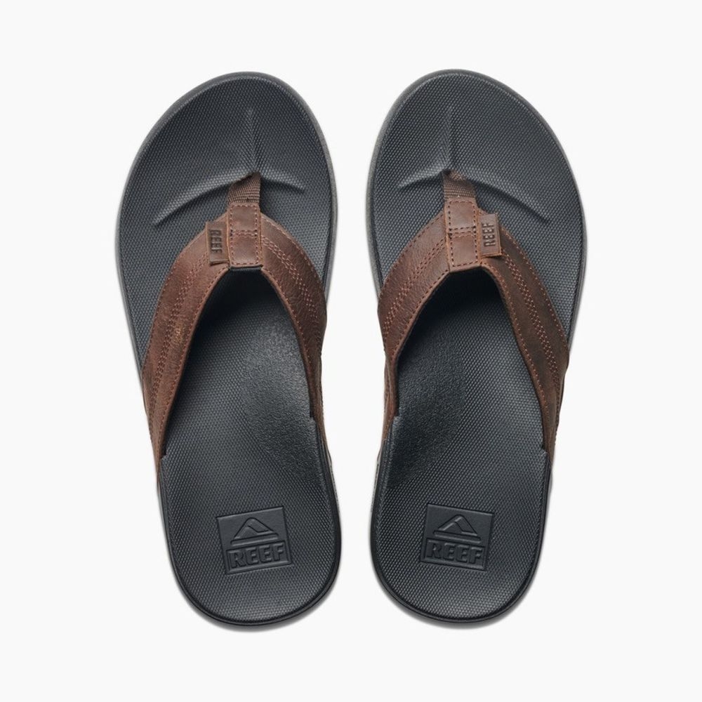 Reef Reef Cushion Phantom Leather RF0A3FEZBKB slippers Reef Cushion Phantom Leather Black/Brown RF0A3FEZBKB slippers online bestellen bij Kathmandu Outdoor & Travel
