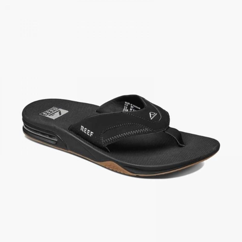 Reef Reef Fanning RF002026BLS slippers Reef Fanning Black/Silver RF002026BLS slippers online bestellen bij Kathmandu Outdoor & Travel