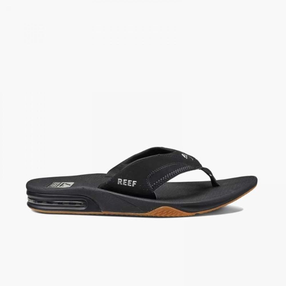 Reef Reef Fanning RF002026BLS slippers Reef Fanning Black/Silver RF002026BLS slippers online bestellen bij Kathmandu Outdoor & Travel