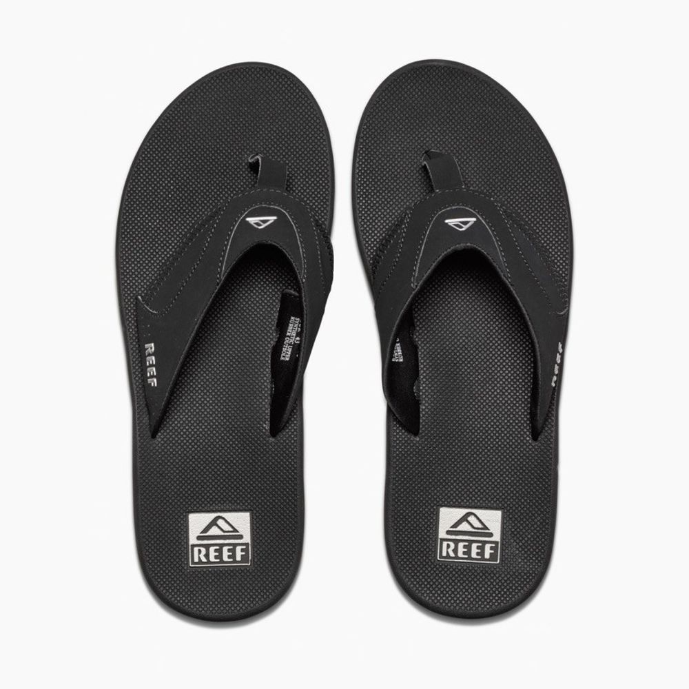 Reef Reef Fanning RF002026BLS slippers Reef Fanning Black/Silver RF002026BLS slippers online bestellen bij Kathmandu Outdoor & Travel