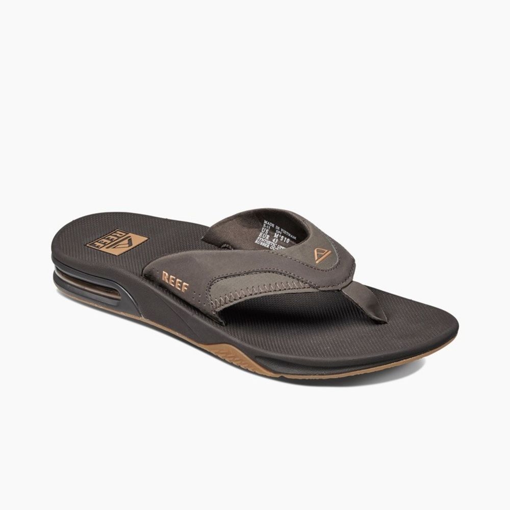 Reef Reef Fanning RF002026BGM slippers Reef Fanning Brown/Gum RF002026BGM slippers online bestellen bij Kathmandu Outdoor & Travel