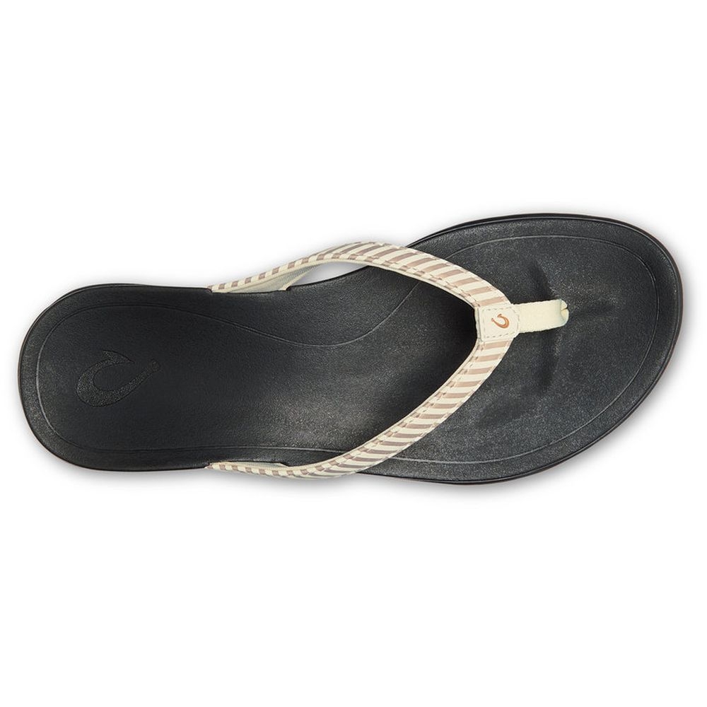 Olukai Olukai Ho'Opio Women's 20294-19ZP slippers Olukai Ho'Opio Women's Bone Stripe 20294-19ZP slippers online bestellen bij Kathmandu Outdoor & Travel
