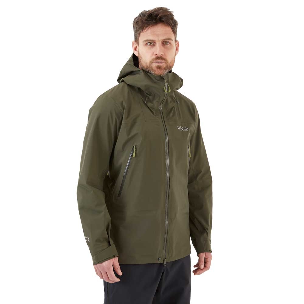 Rab Kangri Jacket GTX  Army QWH-01-ARM jassen online bestellen bij Kathmandu Outdoor & Travel