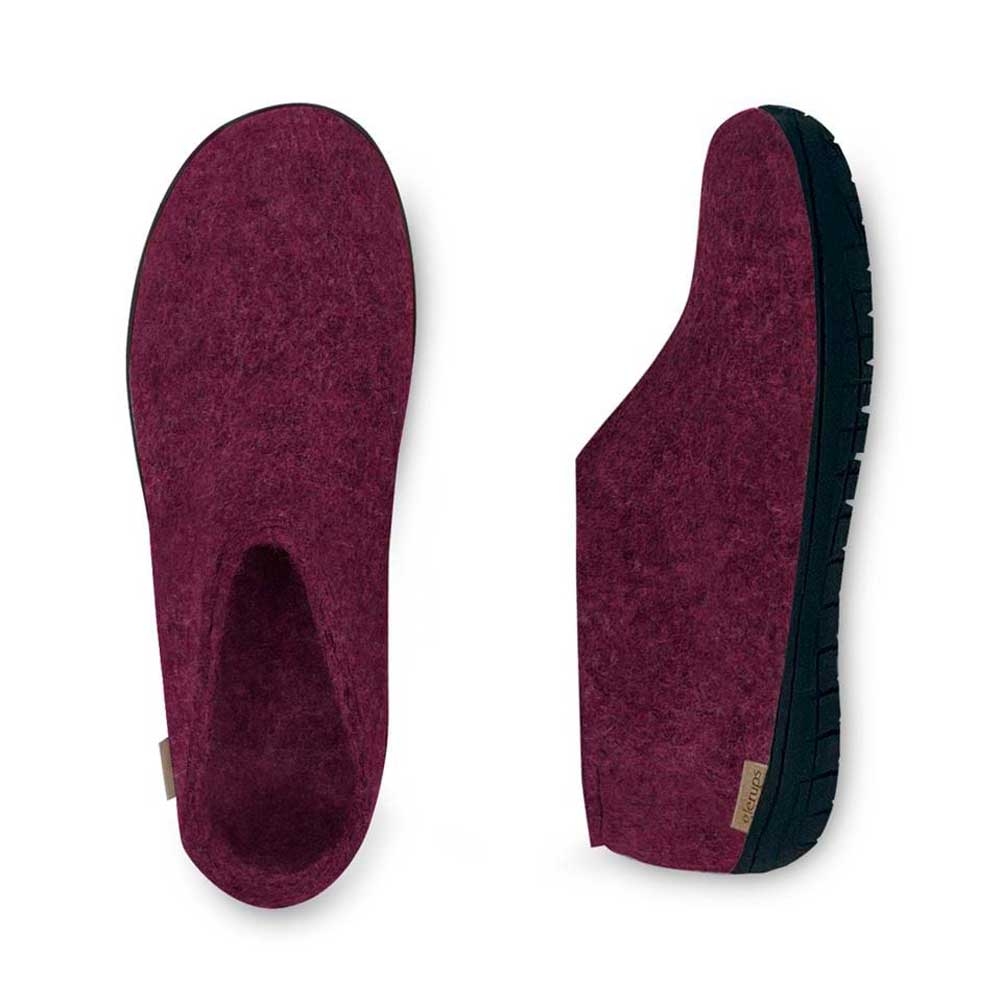 Glerups Glerups Shoe Rubber AR07-Cranberry/BLKRU pantoffels en huissokken Glerups Shoe Rubber Cranberry AR07-Cranberry/BLKRU pantoffels en huissokken online bestellen bij Kathmandu Outdoor & Travel