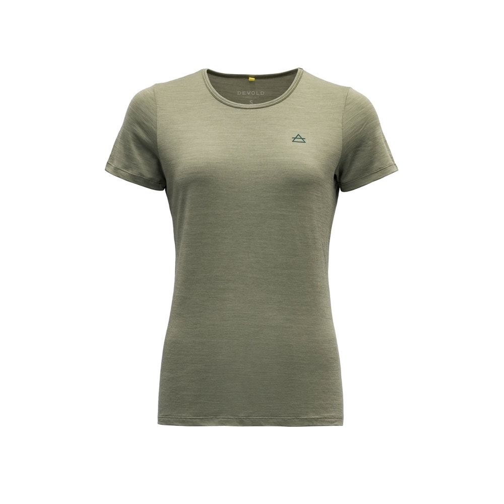 Devold Devold Valldal Tee Women's GO 293 291 B-404A shirts en tops Devold Valldal Tee Women's Lichen GO 293 291 B-404A shirts en tops online bestellen bij Kathmandu Outdoor & Travel