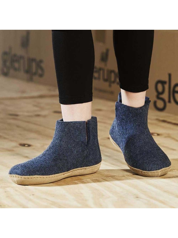 Glerups  Boot Leather Denim