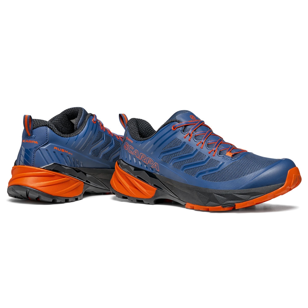 Scarpa Rush GTX blue/fiesta 33080G-M-923 wandelschoenen heren online bestellen bij Kathmandu Outdoor & Travel