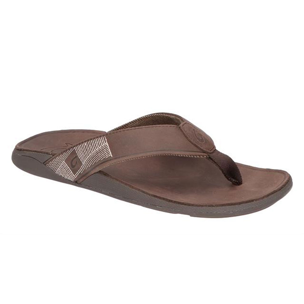 Olukai Tuahine Dk Wood/Dk Wood 10465-6363 slippers online bestellen bij Kathmandu Outdoor & Travel