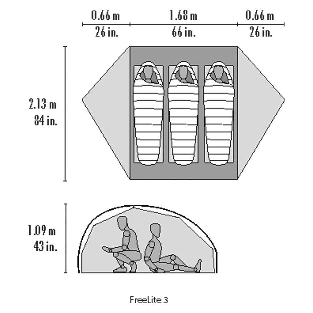 Msr Msr Freelite 3 11516 tenten Msr Freelite 3 Green 11516 tenten online bestellen bij Kathmandu Outdoor & Travel