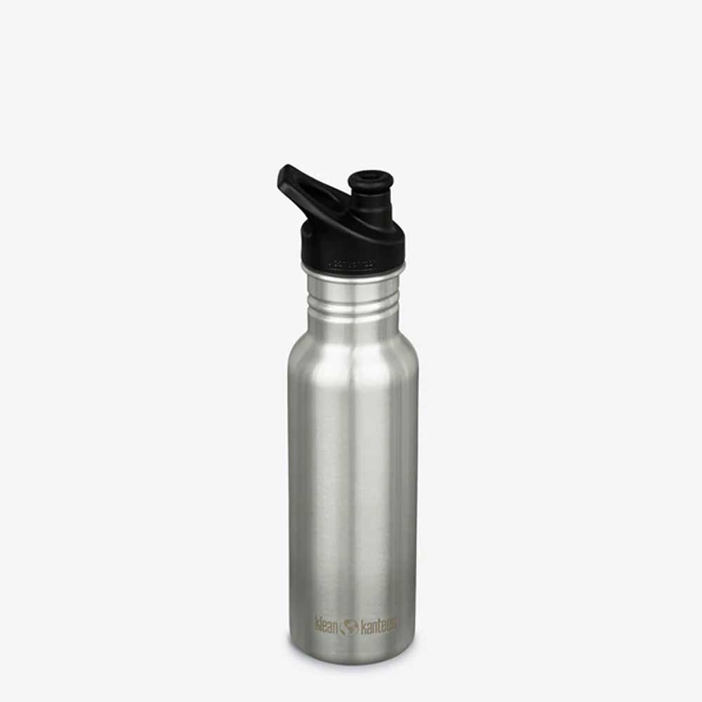 Klean Kanteen Drinkfles Classic Narrow met sportdop 532ml/18oz brushed stainless 1008431 drinkflessen en thermosflessen online bestellen bij Kathmandu Outdoor & Travel