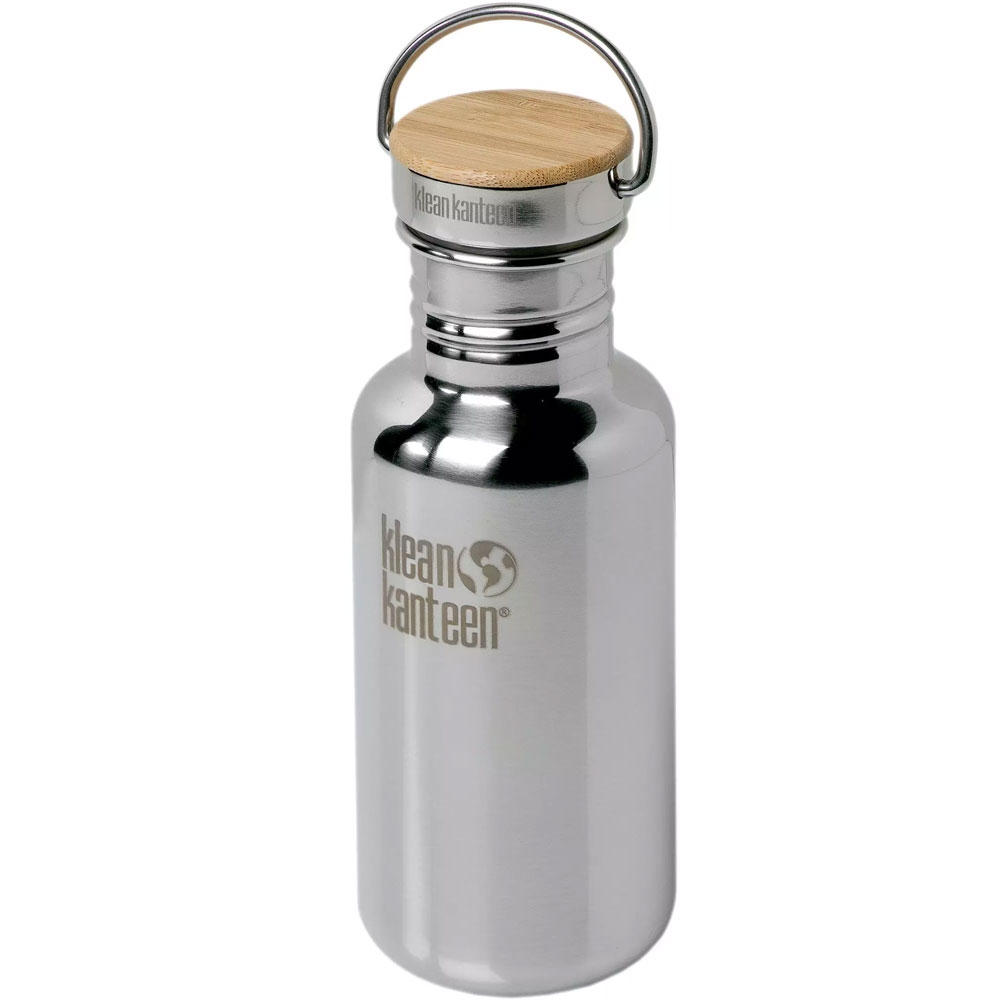Klean Kanteen Drinkfles Reflect met bamboedop 540ml/18oz mirrored stainless 1000554 drinkflessen en thermosflessen online bestellen bij Kathmandu Outdoor & Travel