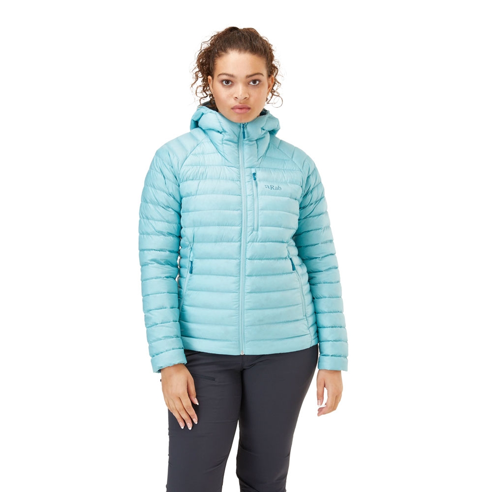 Rab Rab Microlight Alpine Jacket Women's QDB-13-MEL jassen Rab Microlight Alpine Jacket Women's Meltwater QDB-13-MEL jassen online bestellen bij Kathmandu Outdoor & Travel