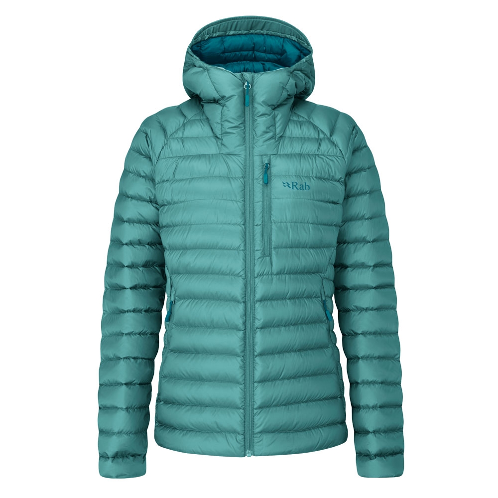 Rab Rab Microlight Alpine Jacket Women's QDB-13-MEL jassen Rab Microlight Alpine Jacket Women's Meltwater QDB-13-MEL jassen online bestellen bij Kathmandu Outdoor & Travel