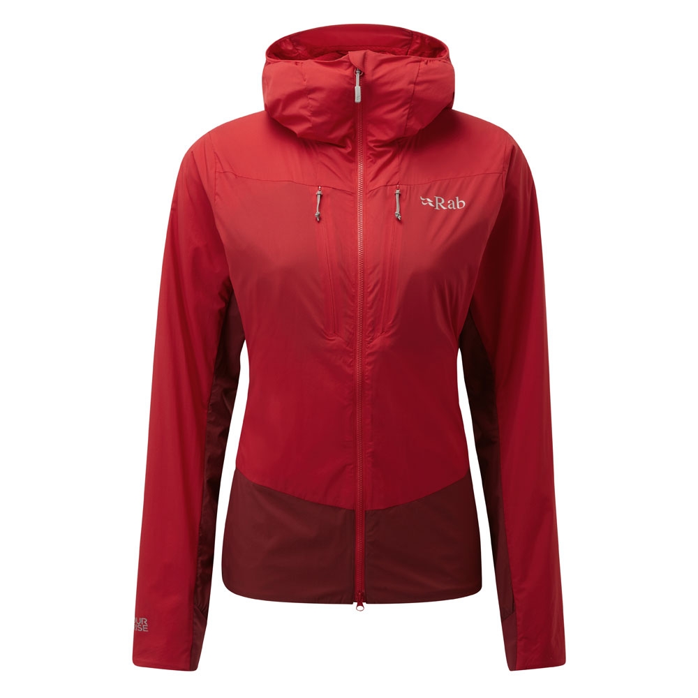 Rab Rab VR Alpine Light Jacket Women's QVR-70-OR jassen Rab VR Alpine Light Jacket Women's Oxblood Red QVR-70-OR jassen online bestellen bij Kathmandu Outdoor & Travel
