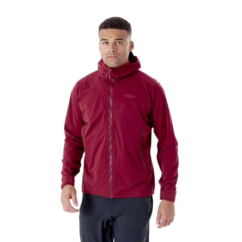 Rab Rab Kinetic 2.0 Jacket QWG-74-OR jassen Rab Kinetic 2.0 Jacket Oxblood Red QWG-74-OR jassen online bestellen bij Kathmandu Outdoor & Travel