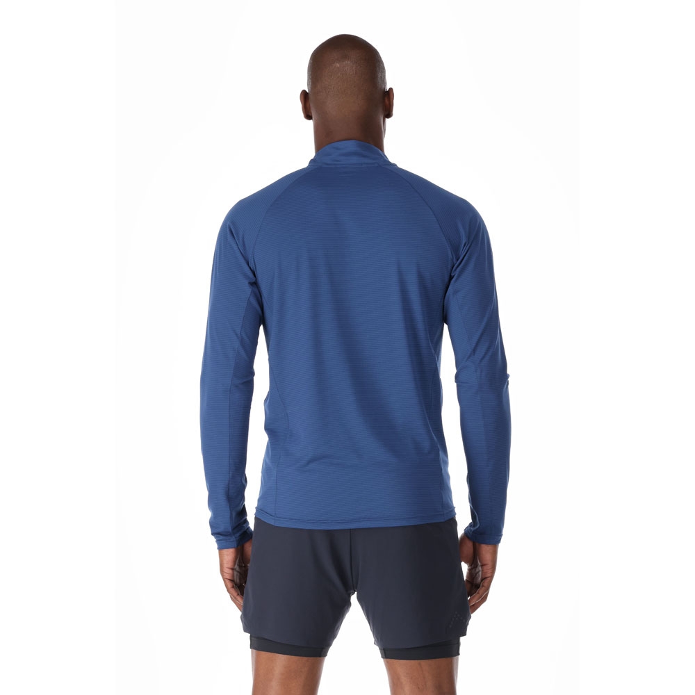Rab Rab Sonic Long Sleeve Zip QBL-03-NFB shirts en tops Rab Sonic Long Sleeve Zip Nightfall Blue QBL-03-NFB shirts en tops online bestellen bij Kathmandu Outdoor & Travel