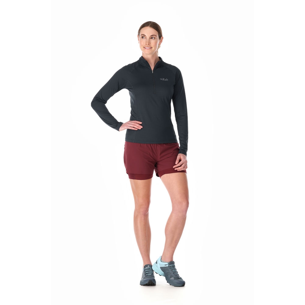 Rab Rab Sonic Long Sleeve Zip Shirt Women's QBL-04-BEL shirts en tops Rab Sonic Long Sleeve Zip Shirt Women's Beluga QBL-04-BEL shirts en tops online bestellen bij Kathmandu Outdoor & Travel