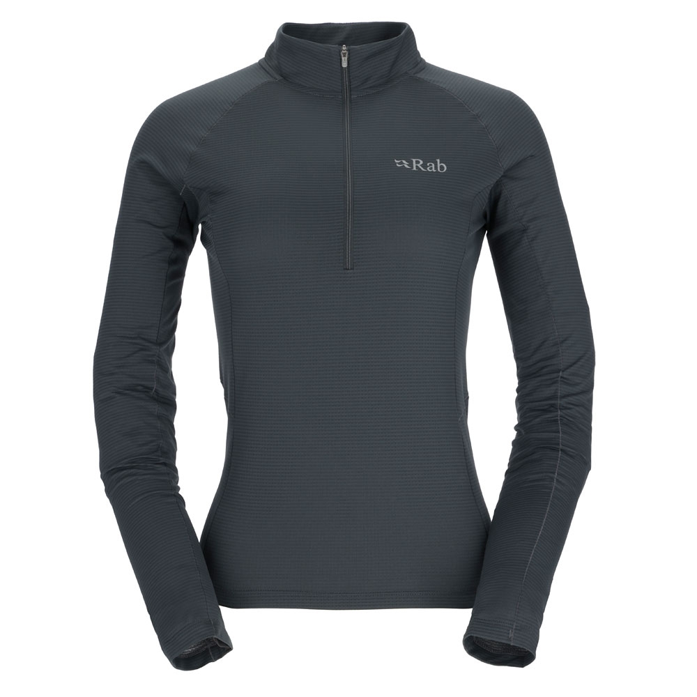 Rab Rab Sonic Long Sleeve Zip Shirt Women's QBL-04-BEL shirts en tops Rab Sonic Long Sleeve Zip Shirt Women's Beluga QBL-04-BEL shirts en tops online bestellen bij Kathmandu Outdoor & Travel