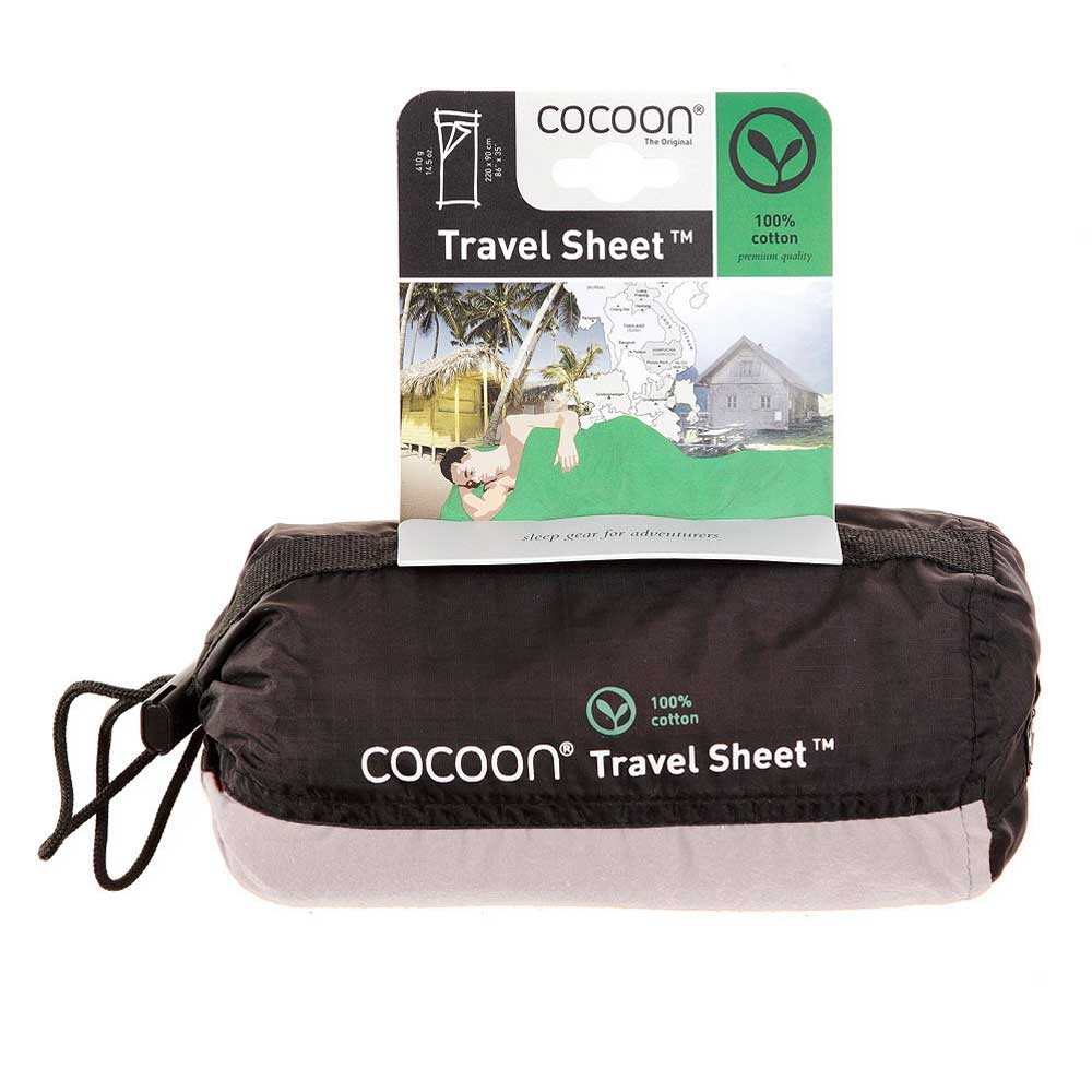 Cocoon Travelsheet, Organic Cotton Nature CCT03-O lakenzakken en liners online bestellen bij Kathmandu Outdoor & Travel