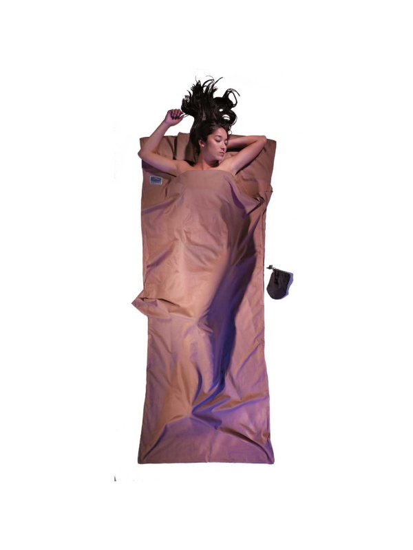 Cocoon Travelsheet, 100% Egyptian Cotton Khaki Cocoon Travelsheet, 100% Egyptian Cotton Khaki