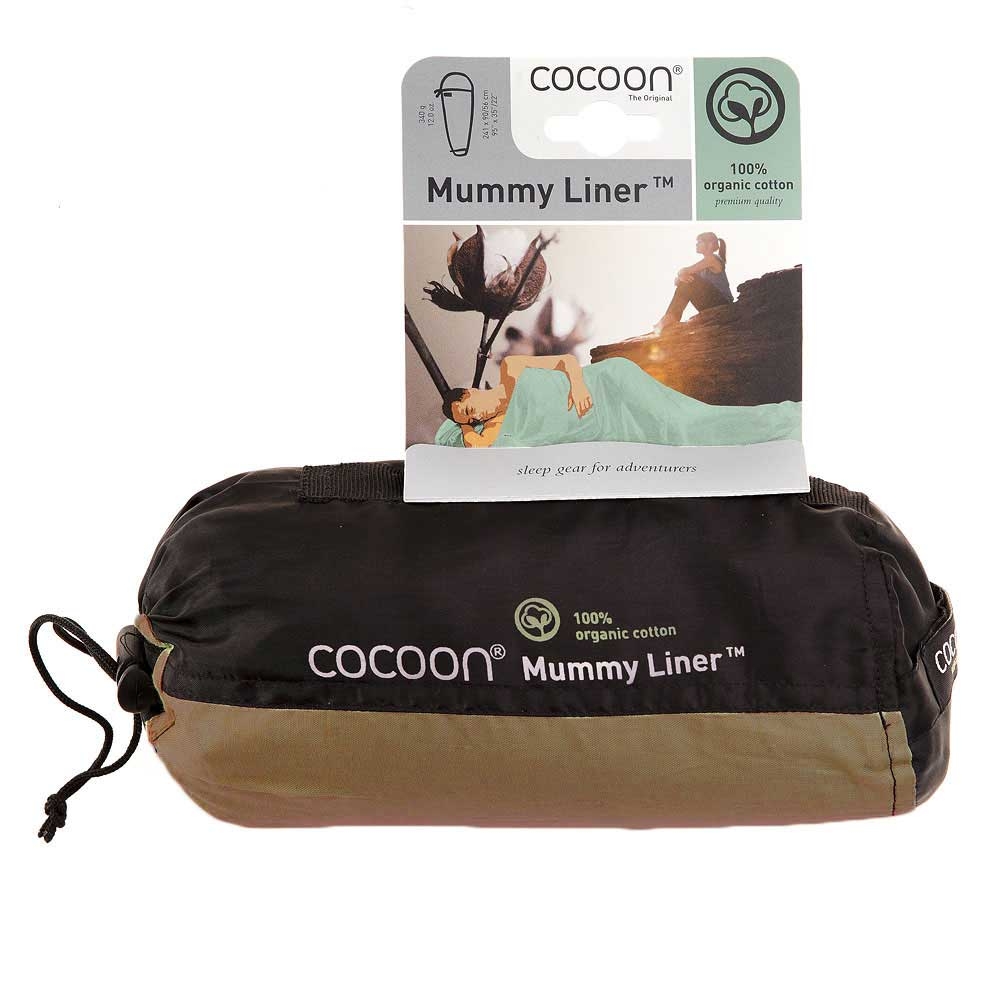 Cocoon Cocoon MummyLiner, Organic Cotton CCM43-O lakenzakken en liners Cocoon MummyLiner, Organic Cotton Earth CCM43-O lakenzakken en liners online bestellen bij Kathmandu Outdoor & Travel