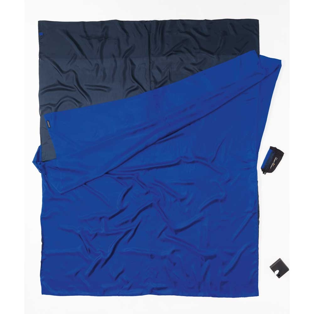Cocoon Cocoon Travelsheet Double, 100% Silk CSD24/80 lakenzakken en liners Cocoon Travelsheet Double, 100% Silk Tuareg / Ult blue CSD24/80 lakenzakken en liners online bestellen bij Kathmandu Outdoor & Travel