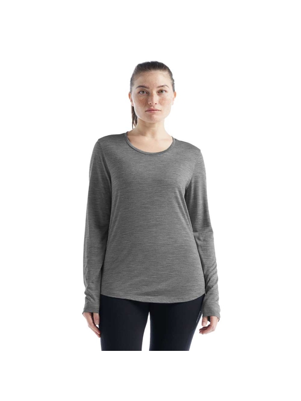 Icebreaker Sphere II Long Sleeve Tee Women's Metro HTHR Icebreaker Sphere II Long Sleeve Tee Women's Metro HTHR