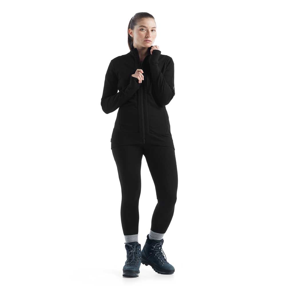 Icebreaker Icebreaker Quantum III Long Sleeve Zip Women's 0A56FO-IB001 fleeces en truien Icebreaker Quantum III Long Sleeve Zip Women's Black 0A56FO-IB001 fleeces en truien online bestellen bij Kathmandu Outdoor & Travel