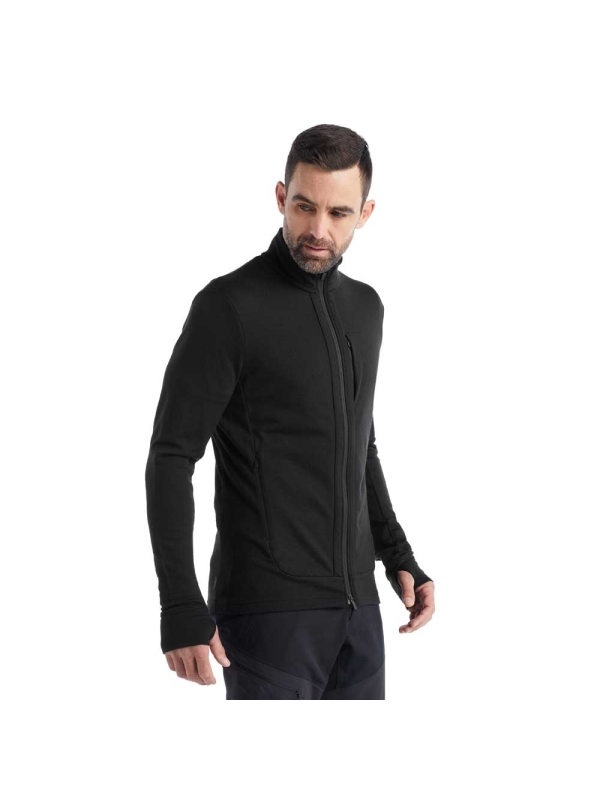 Icebreaker Quantum III Long Sleeve Zip Black Icebreaker Quantum III Long Sleeve Zip Black