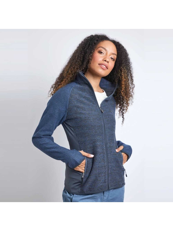 Weird Fish Alivia Full Zip Active Macaroni Women's Dark Blue Weird Fish Alivia Full Zip Active Macaroni Women's Dark Blue
