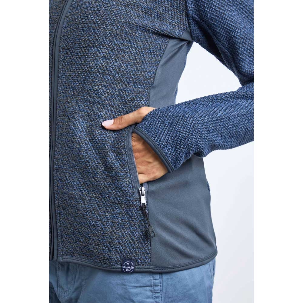 Weird Fish Alivia Full Zip Active Macaroni Women's Dark Blue 19153-062 fleeces en truien online bestellen bij Kathmandu Outdoor & Travel