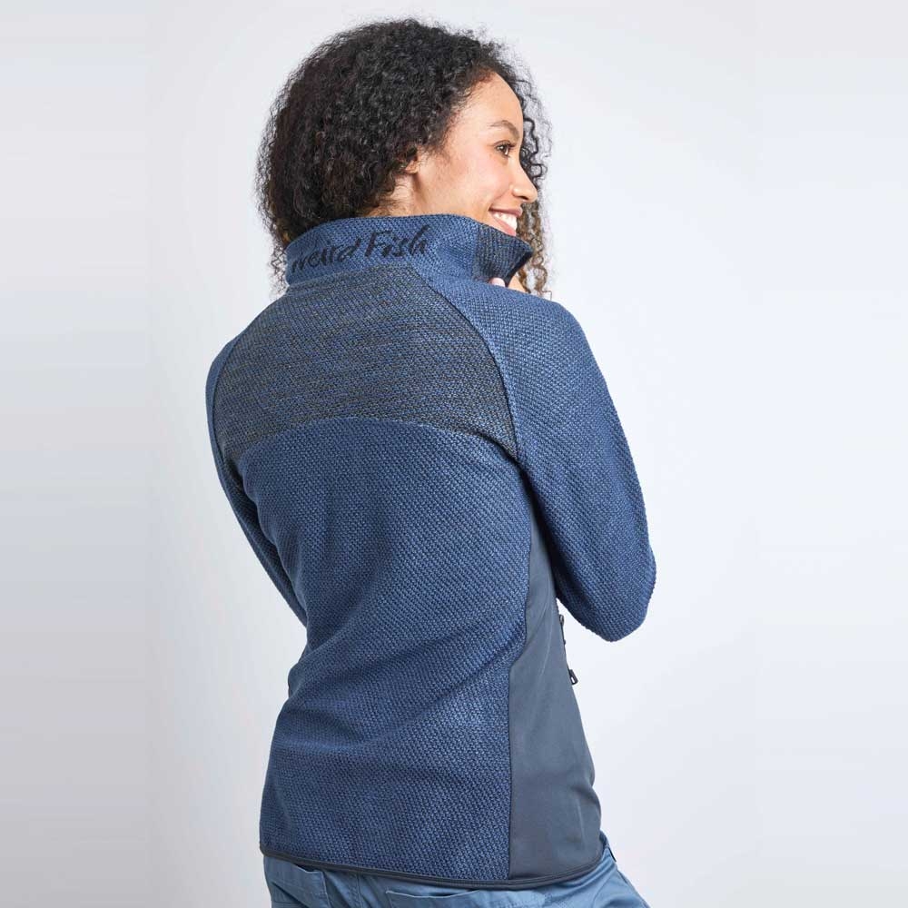 Weird Fish Alivia Full Zip Active Macaroni Women's Dark Blue 19153-062 fleeces en truien online bestellen bij Kathmandu Outdoor & Travel