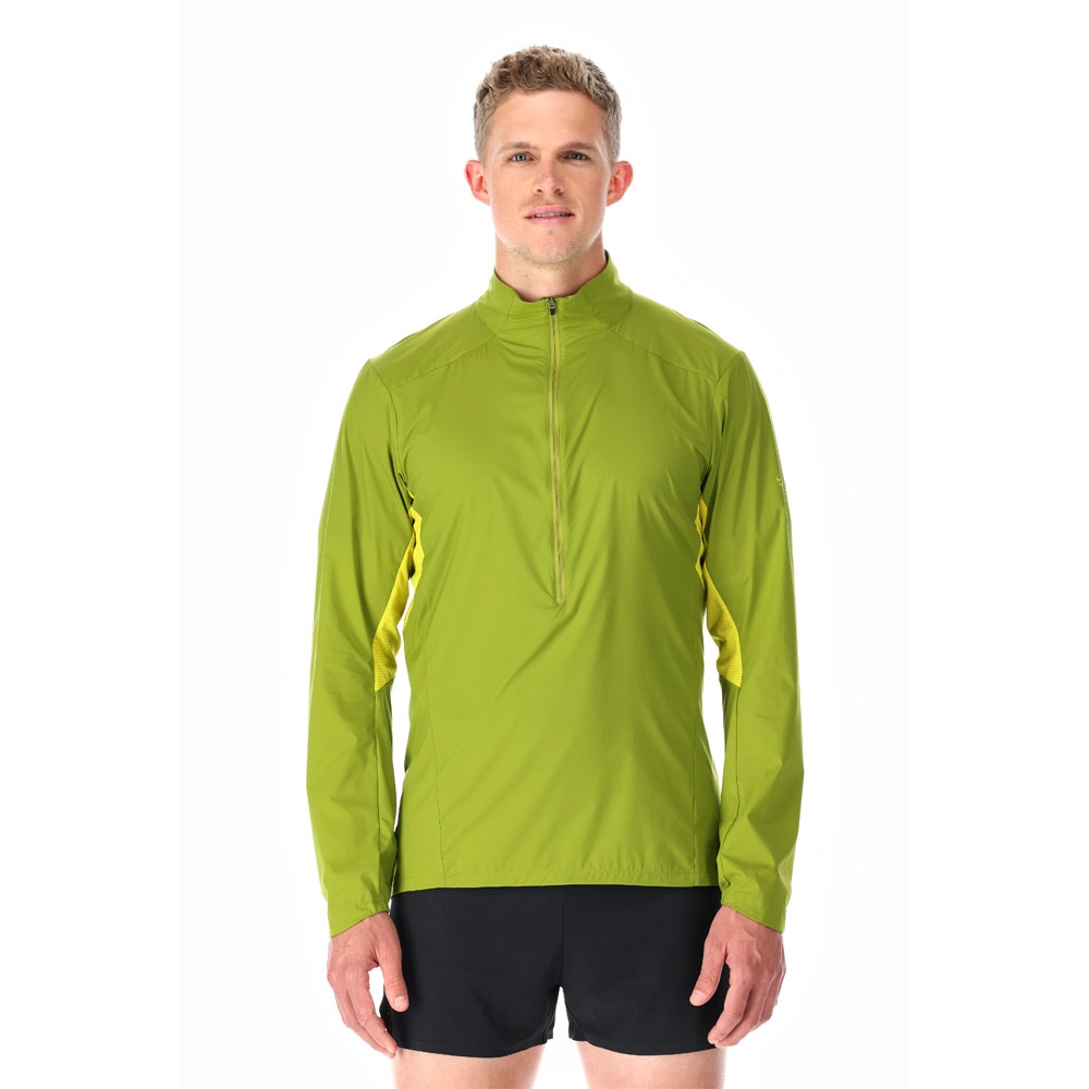 Rab Windveil Pull-On Aspen Green QWS-59-ASZ jassen online bestellen bij Kathmandu Outdoor & Travel