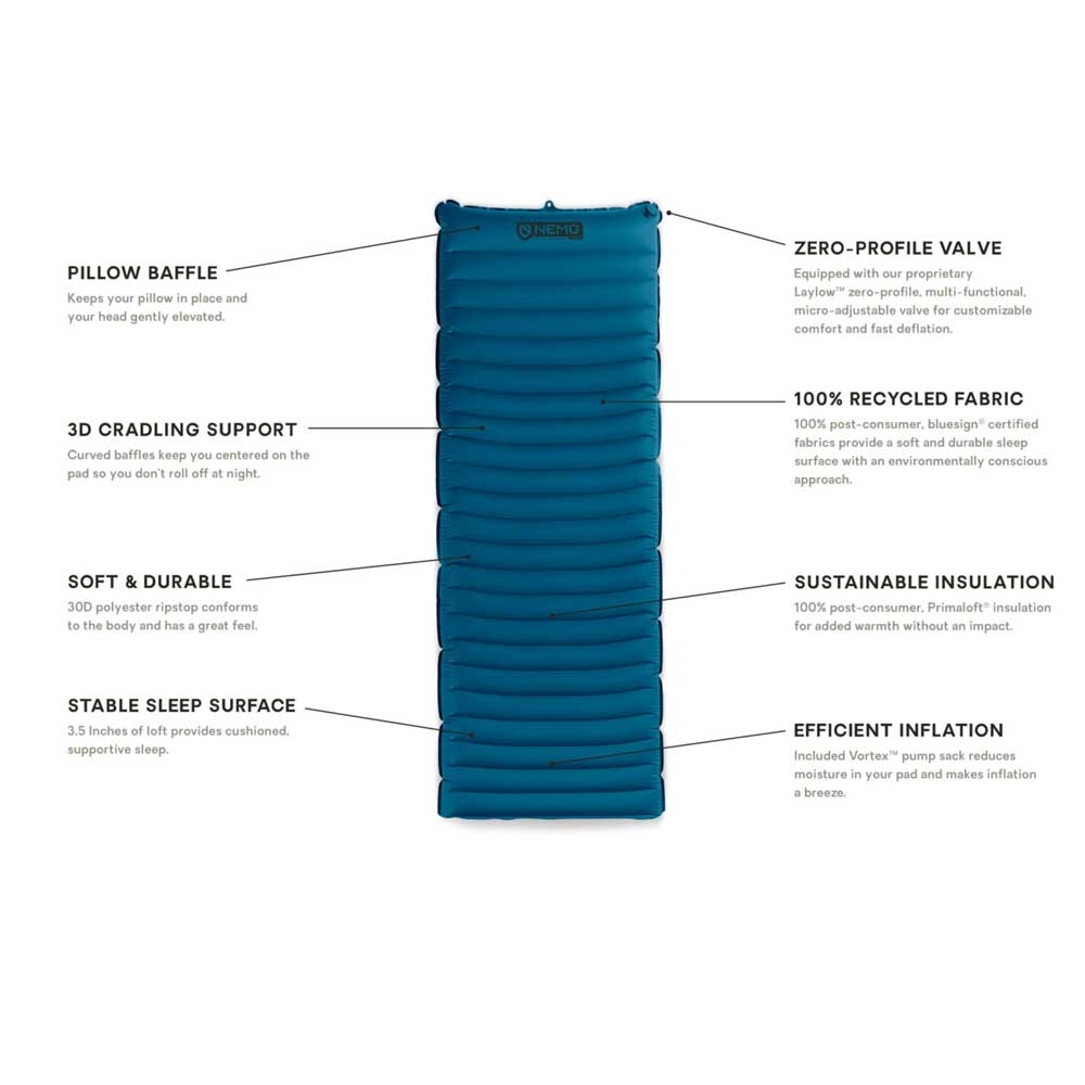 Nemo Quasar 3D Insulated Regular Wide . 8116.66033178 slaapmatjes online bestellen bij Kathmandu Outdoor & Travel