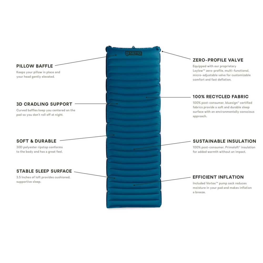 Nemo Nemo Quasar 3D Insulated Long Wide 8116.66033116 slaapmatjes Nemo Quasar 3D Insulated Long Wide . 8116.66033116 slaapmatjes online bestellen bij Kathmandu Outdoor & Travel