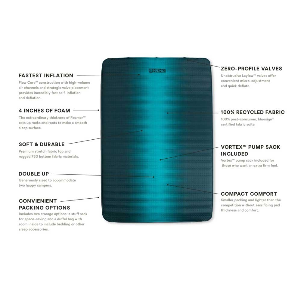 Nemo Roamer Double . 8116.66033208 slaapmatjes online bestellen bij Kathmandu Outdoor & Travel