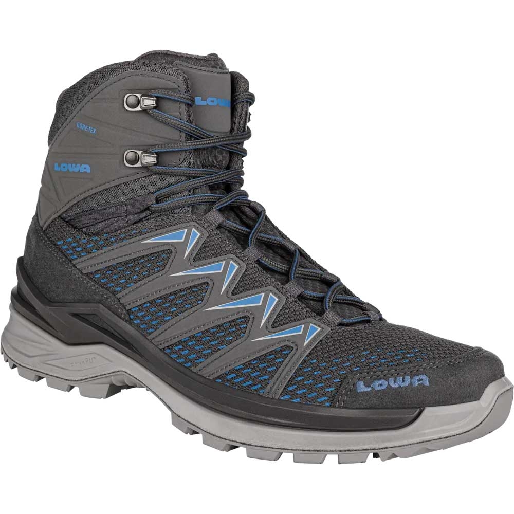 Lowa Lowa Innox Pro GTX Mid LM310703-9743 wandelschoenen heren Lowa Innox Pro GTX Mid anthracite/blue LM310703-9743 wandelschoenen heren online bestellen bij Kathmandu Outdoor & Travel