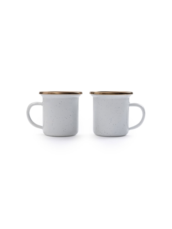 Barebones Espresso Cup Enamel 2 Pcs Egg Shell Barebones Espresso Cup Enamel 2 Pcs Egg Shell
