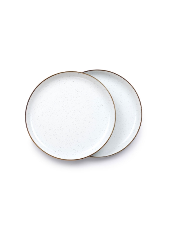 Barebones Plate Enamel 2 Pcs Egg Shell Barebones Plate Enamel 2 Pcs Egg Shell