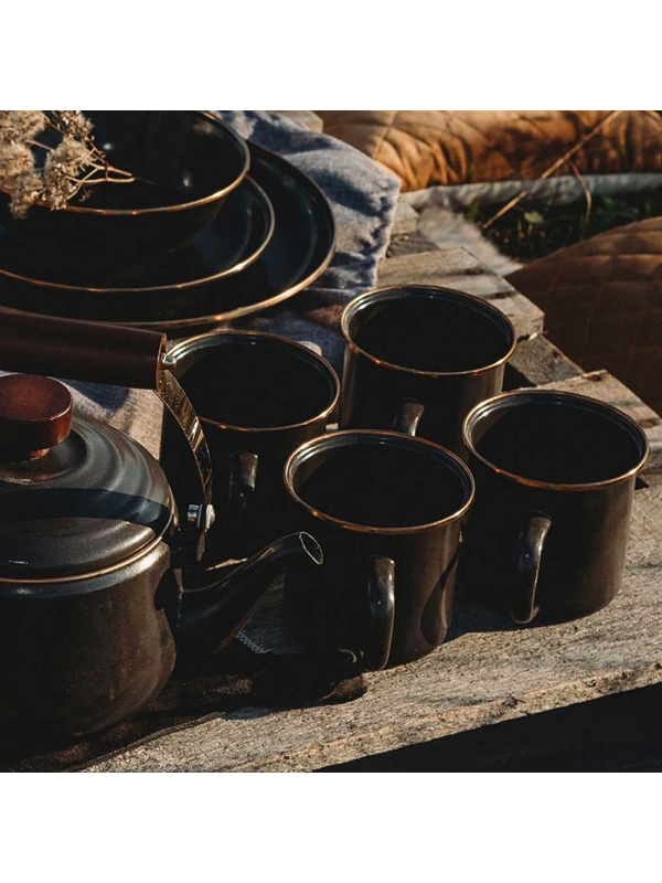 Barebones Cup Enamel 2 Pcs Charcoal Barebones Cup Enamel 2 Pcs Charcoal