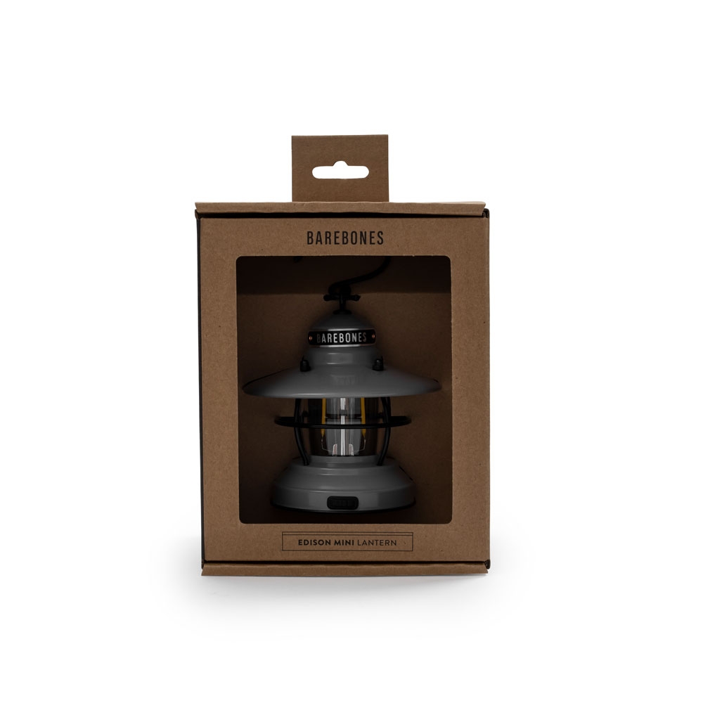 Barebones Barebones Mini Edison Lantern LIV-293 verlichting Barebones Mini Edison Lantern Grey LIV-293 verlichting online bestellen bij Kathmandu Outdoor & Travel