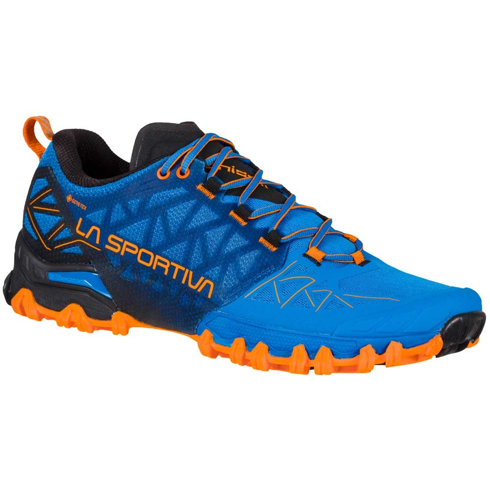 La Sportiva La Sportiva Bushido 2 GTX 46Y634206 wandelschoenen heren La Sportiva Bushido 2 GTX Electric Blue / Tiger 46Y634206 wandelschoenen heren online bestellen bij Kathmandu Outdoor & Travel