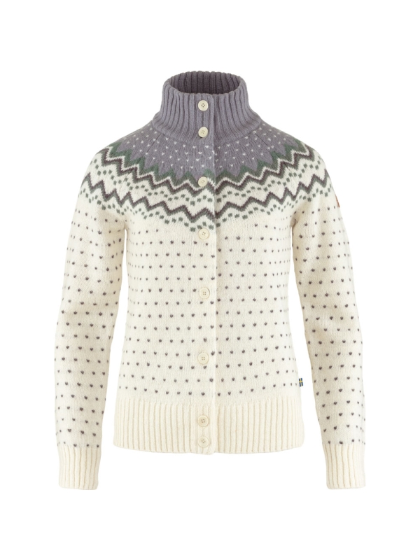 Fjällräven Övik Knit Cardigan Women's Chalk White-Flint Grey Fjällräven Övik Knit Cardigan Women's Chalk White-Flint Grey