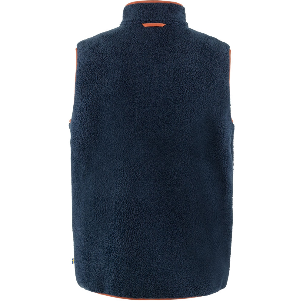 Fjällräven Fjällräven Vardag Pile Fleece Vest 87073-560-215 jassen Fjällräven Vardag Pile Fleece Vest Navy-Autumn Leaf 87073-560-215 jassen online bestellen bij Kathmandu Outdoor & Travel