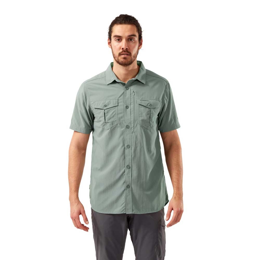 Craghoppers Craghoppers NosiLife Adventure II Short Sleeved Shirt CMS60730F-Sage shirts en tops Craghoppers NosiLife Adventure II Short Sleeved Shirt Sage CMS60730F-Sage shirts en tops online bestellen bij Kathmandu Outdoor & Travel