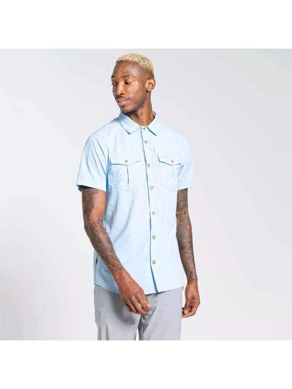 Craghoppers  NosiLife Adventure II Short Sleeved Shirt Harbour Blue