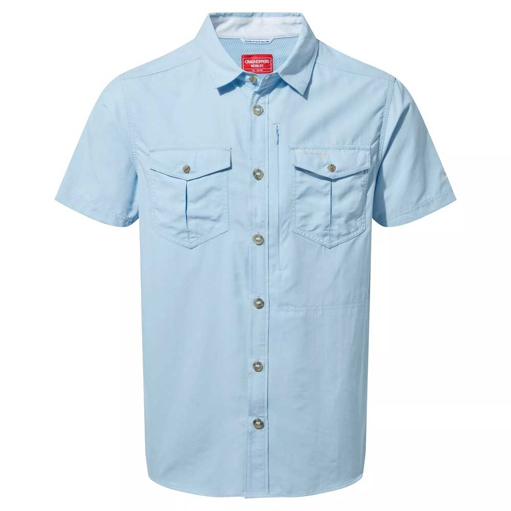 Craghoppers NosiLife Adventure II Short Sleeved Shirt Harbour Blue CMS607B4-Harbour Bl shirts en tops online bestellen bij Kathmandu Outdoor & Travel